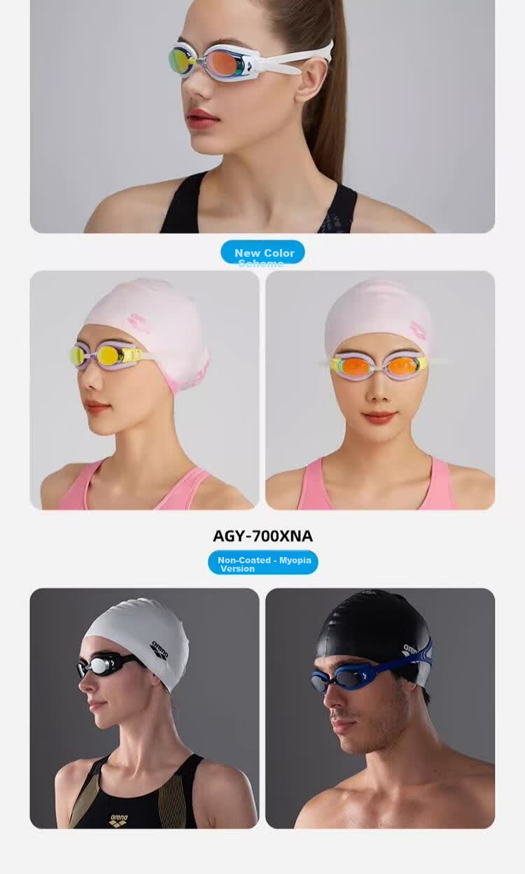 Arena Imported Swimming Goggles, Wide Field of View, High Definition Anti-Fog, Pioneer Waterproof, with Prescription Lenses, Professional Swimming Glasses for Men And Wome 10