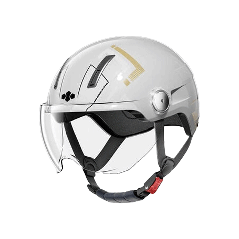 TWOBEE 3C Certified Helmet Electric Scooter Motorcycle Unisex Four-Season Safety Helmet Windproof Half Helmet Black