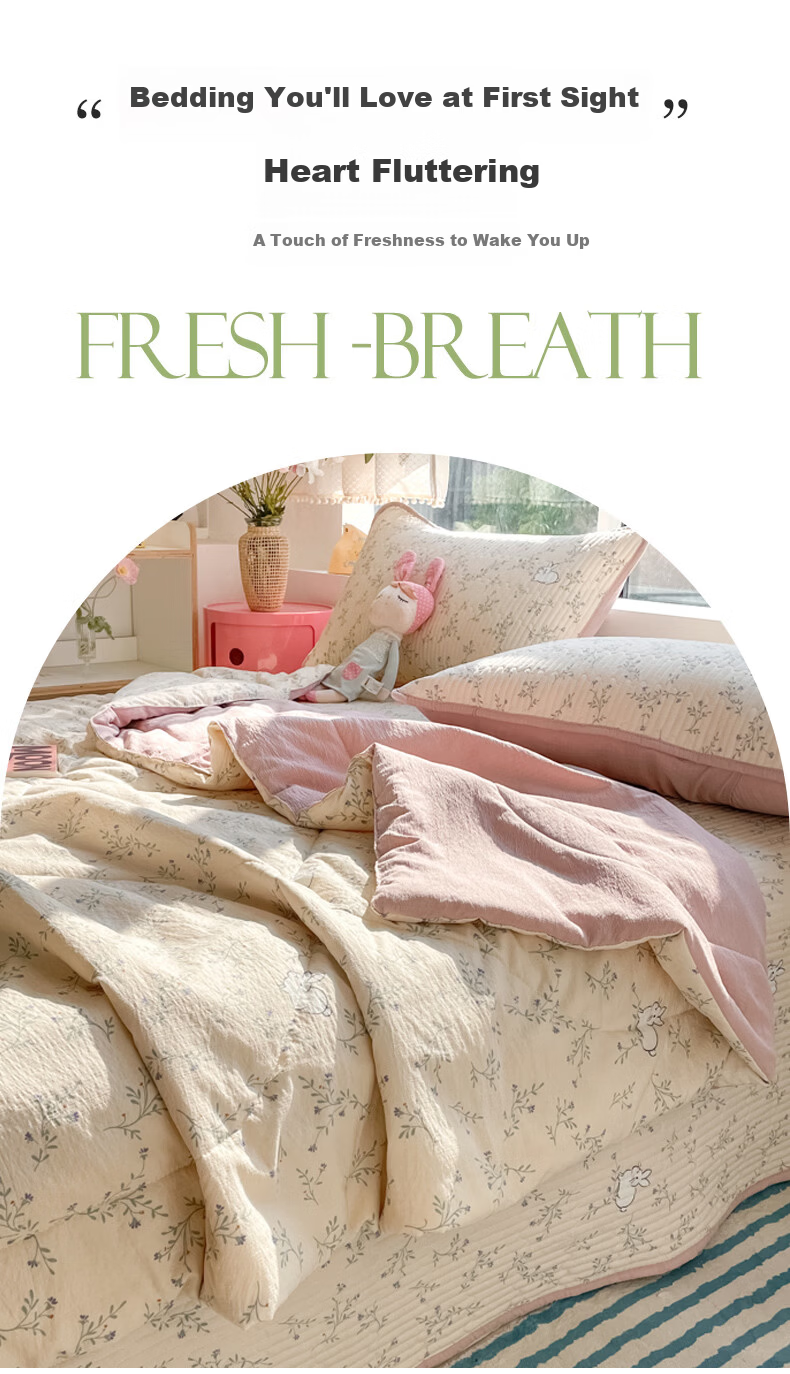 Hengyuanxiang Summer Cooling Quilt A-Class Double-Layer Gauze Quilt 150x200cm Double Air Conditioning Quilt Spring and Autumn Quilt Core Four Seasons Quilt 3