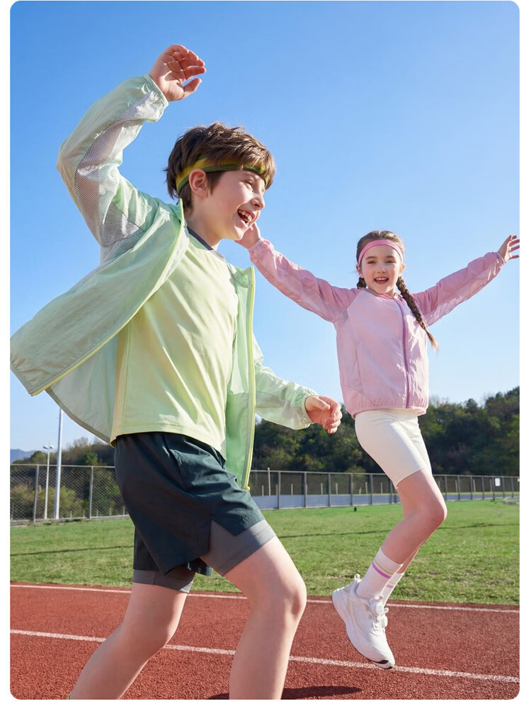 ASK JUNIOR Kids Sunscreen Jacket 2026 Summer UV Protection Air Conditioning Coat for Boys and Girls Green 23