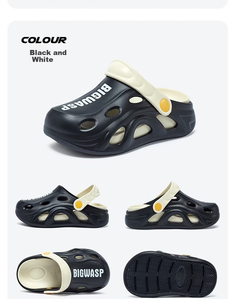 BIG WASP Bumblebee Non-Slip Silent Breathable Hole Shoes D352424773 White Green 33.5 12