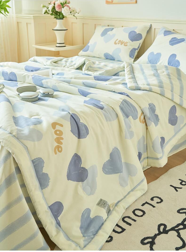 MUJI 100% Cotton Quilt Summer Blanket Air Conditioning Cooling Quilt 180x220cm 7