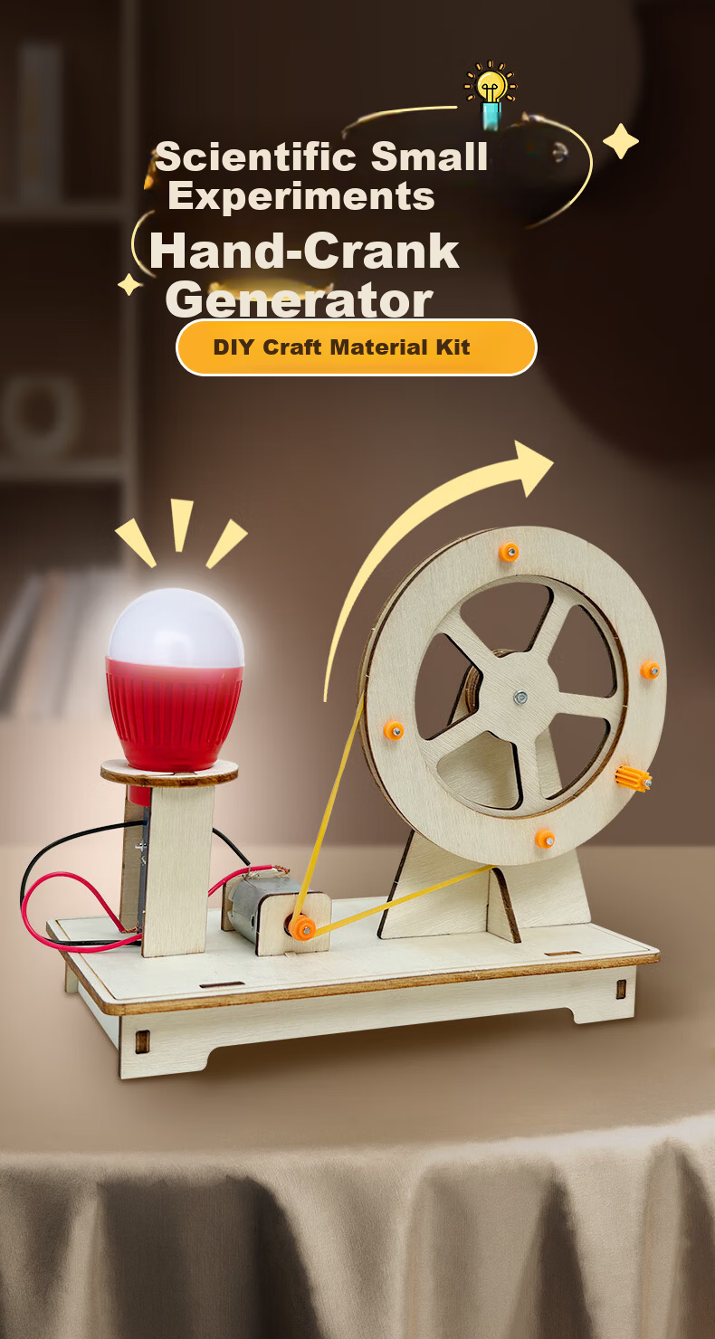 Dayanxiaowa Tower Crane Pulley Science Experiment Kit, Student Technology DIY Craft Toy, Gift for Boys And Girls 1