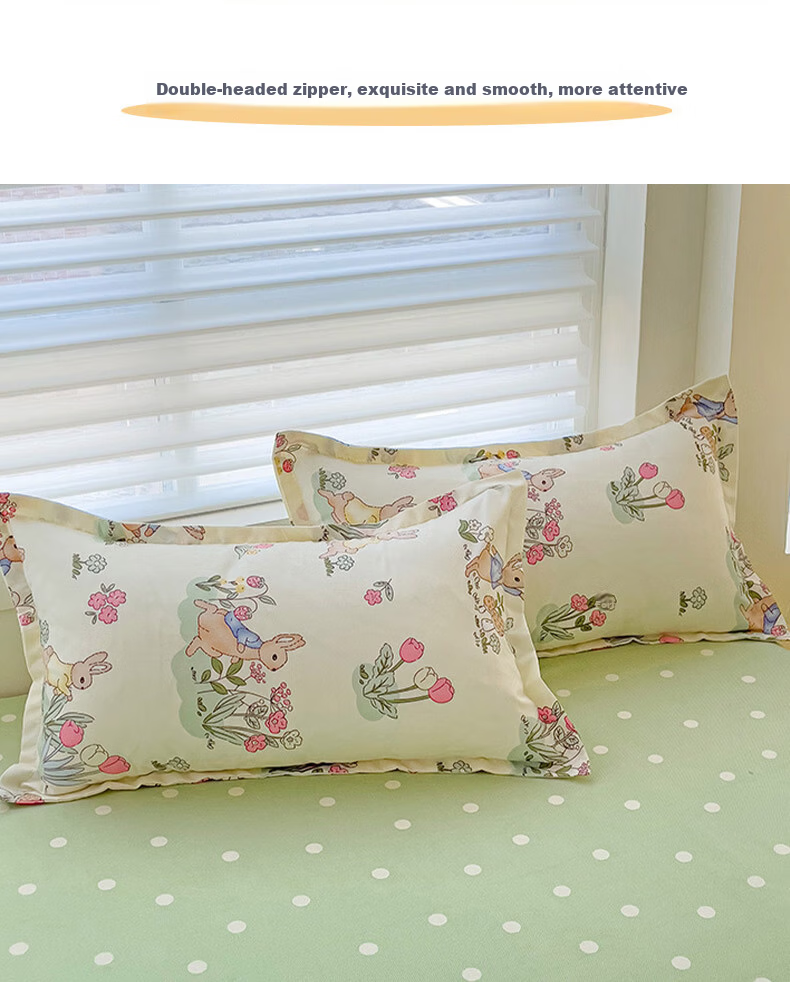Jinhao Thickened Brushed Cotton 3-Piece Set 7A Antibacterial Mite-Resistant Student Dormitory Bedding Sheet Quilt Cover 1.2M Bed Summer 3