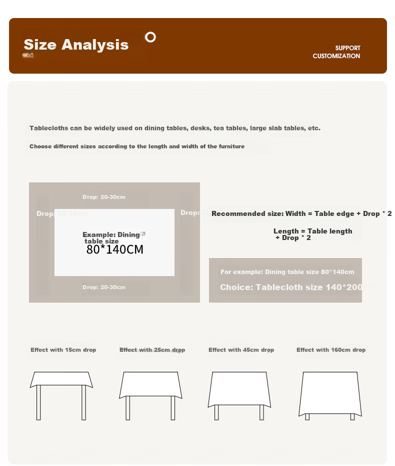 MUJI Cotton Linen Waterproof Tablecloth Rectangular Tassel Cover 140x180cm Wreath Pattern 12