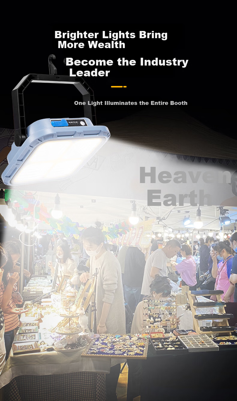 Tianhuo High-Power Outdoor Multifunctional Camping Light LED Portable Rechargeable Night Market Stall Worksite Lamp 1