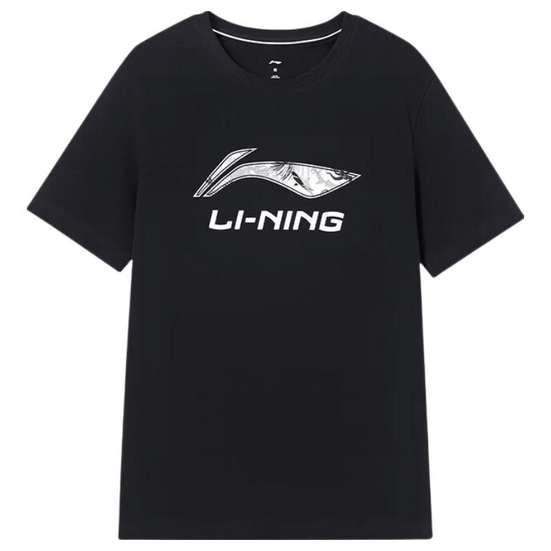 LI-NING Men's Short Sleeve T-Shirt Sports Tee Comfortable Breathable Crew Neck Fashion Classic Loose Casual Top