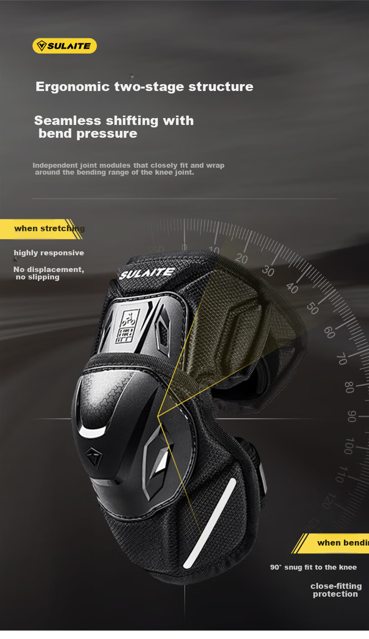 SULAITE Motorcycle Knee Pads CE Level 2 Protective Gear Four-Season Riding Armor Motorbike Safety Equipment 11