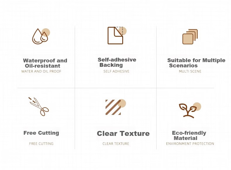 Xinuo Thickened Desktop Sticker Waterproof Oil-proof Self-adhesive Marble Tabletop Renovation for Stove Desk Dining Table Coffee Table Furniture 2