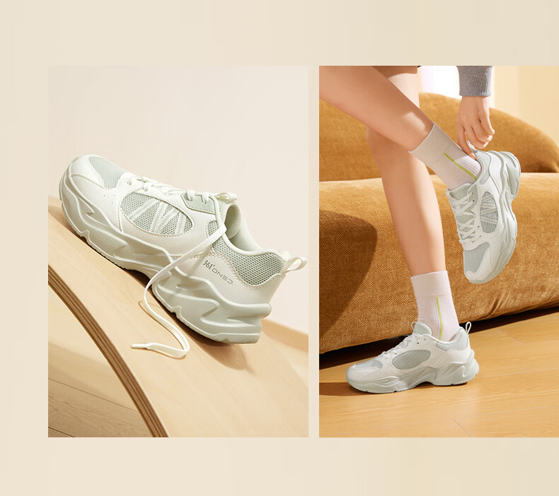 361° Women's Casual Shoes Autumn Thick Sole Comfortable Lightweight Sports Dad Shoes Versatile Women's Shoes 682636702-2 19