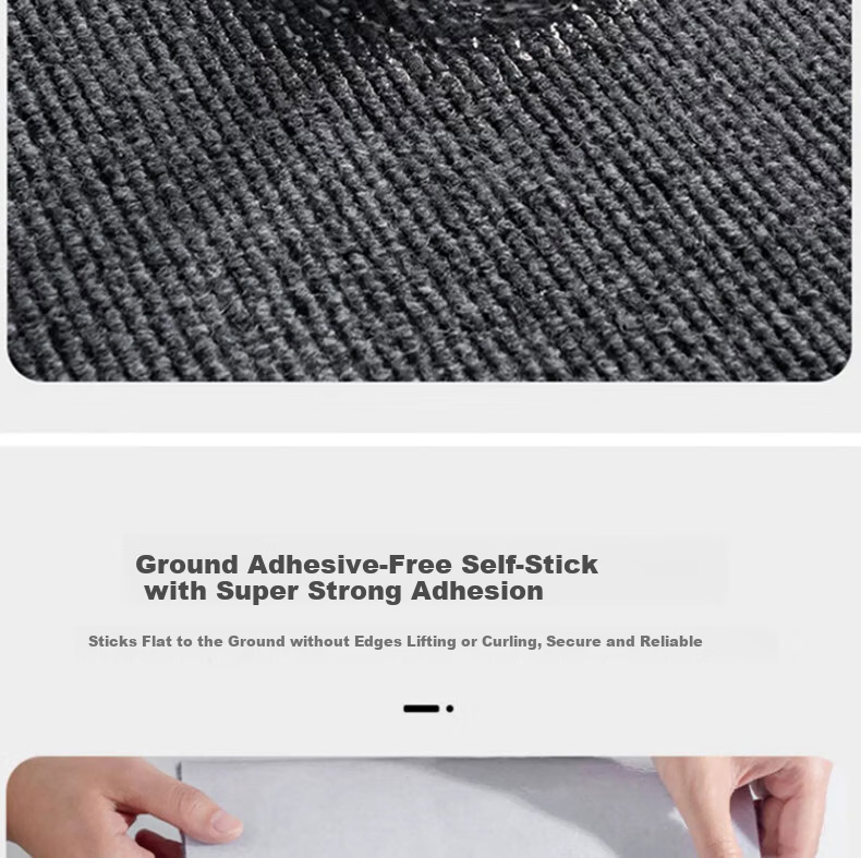 Omai Floor Sticker Static-Free Non-Slip No-Glue Carpet Sticker 20x70cm Beige for Living Room Bedroom Stairs Mat 8