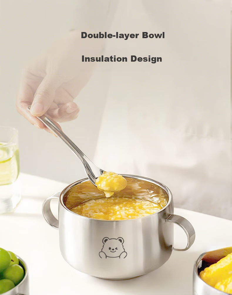 DOCTOR MA Egg-Shaped Baby Food Bowl, Integrated Silicone Suction Bowl with Plate for Children's Meals, White Tableware 2