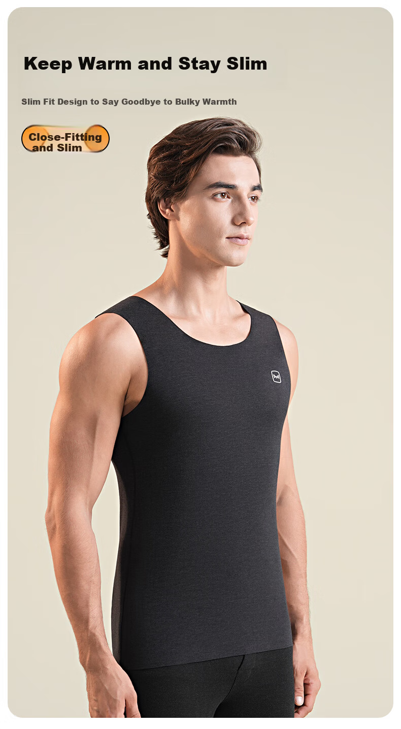 MiiOW Seamless Thermal Wool Waist Support Innerwear Fleece-Lined Thickened Vest Sleeveless Jacket Autumn Winter 5