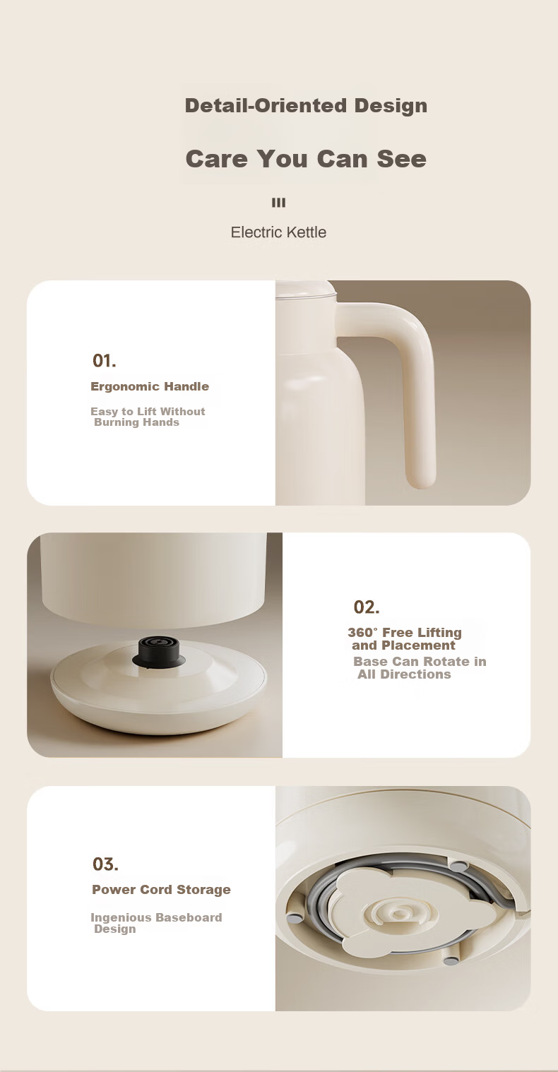 OIDIRE Smart Temperature Control Kettle Electric Water Kettle Multi-Stage Temperature Adjustment 316 Stainless Steel Seamless Inner Liner Insulated Health Kettle 1.2L ODI-DR10 13