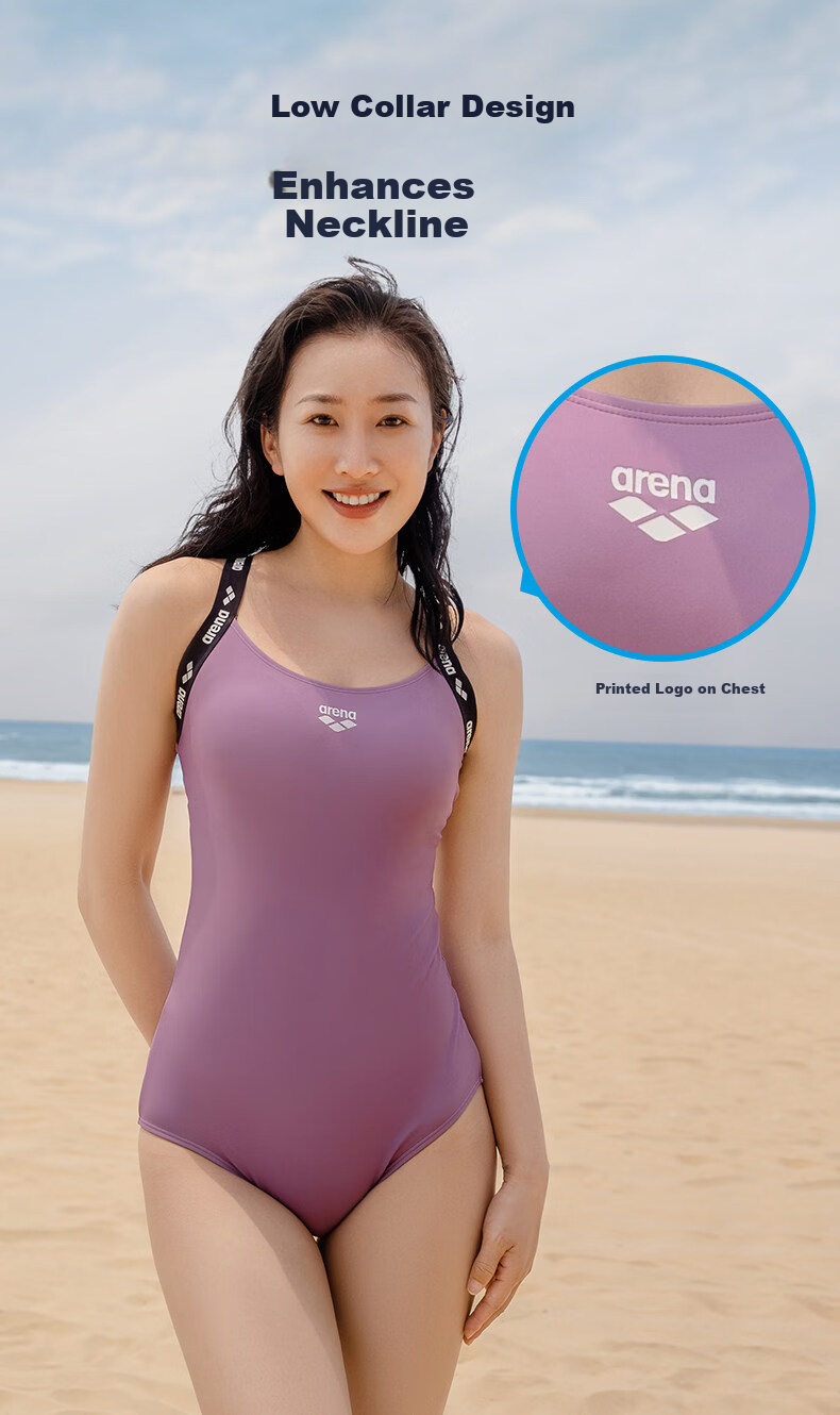 Arena Women's Swimsuit 2026 New Slim Fit Fashion Sports Fitness One-Piece Sleeveless Triangle Training Swimwear 4