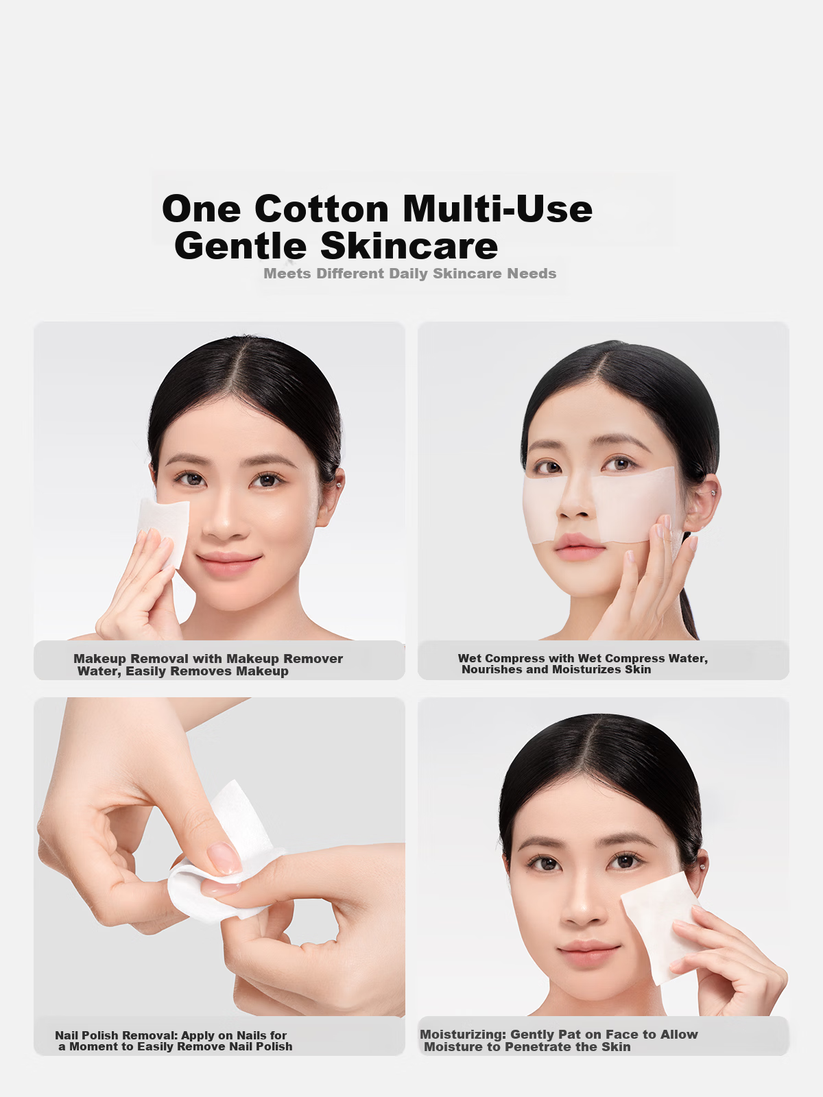 CARLI BYBEL Cotton Soft Facial Wipes Pure Cotton Disposable Hanging Newborn Thickened Face Cleansing Towels 1 Pack 1