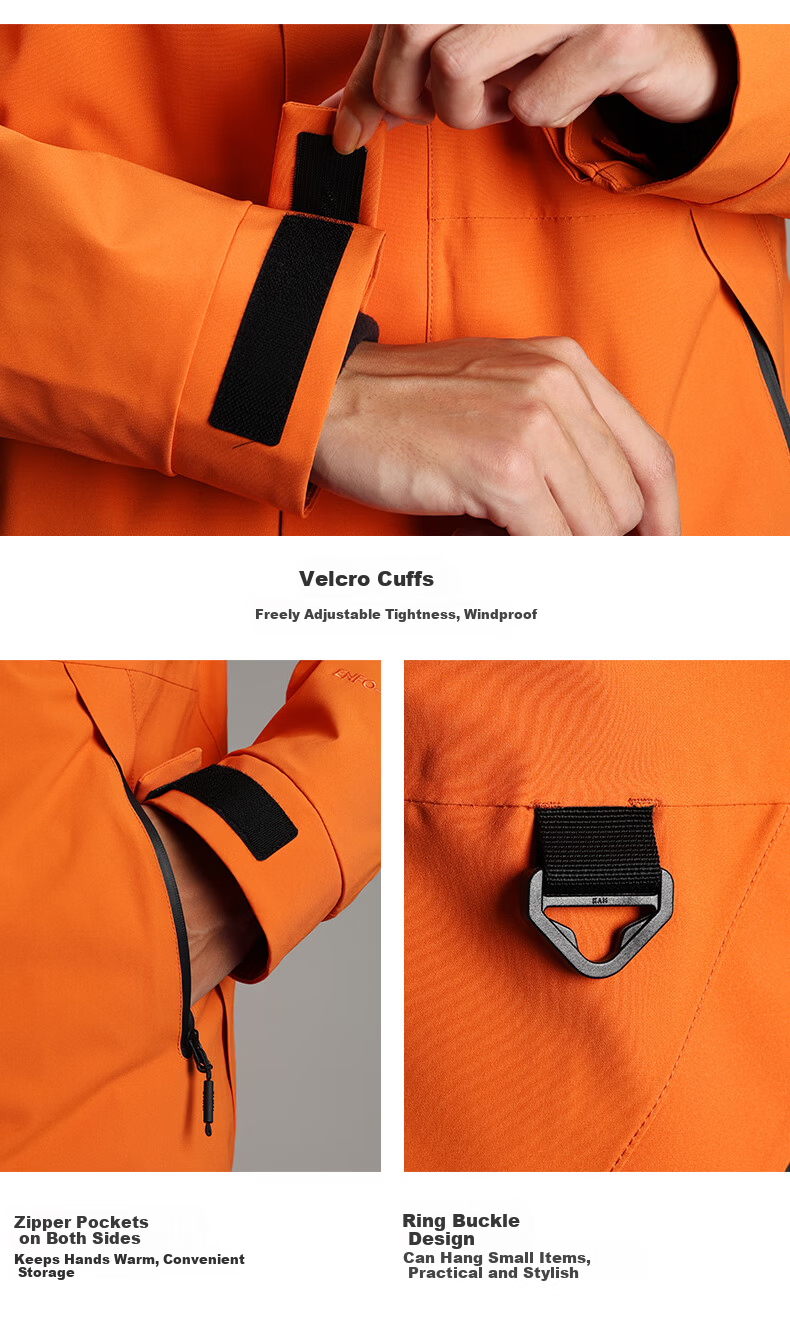 CAMEL [Zhuifengzhe Single Charge] Outdoor Water Play Windproof Breathable Couple Hiking Jacket W34CATG603B 13