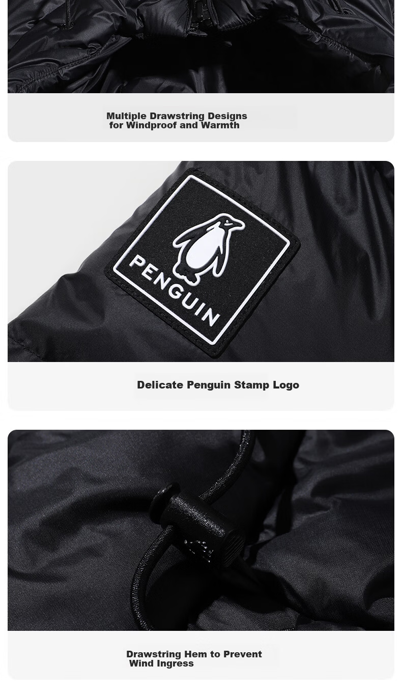 Penguin Camel Collaboration "Thermal" Unisex Outdoor Thickened Hooded Down Jacket M34CR07725 43