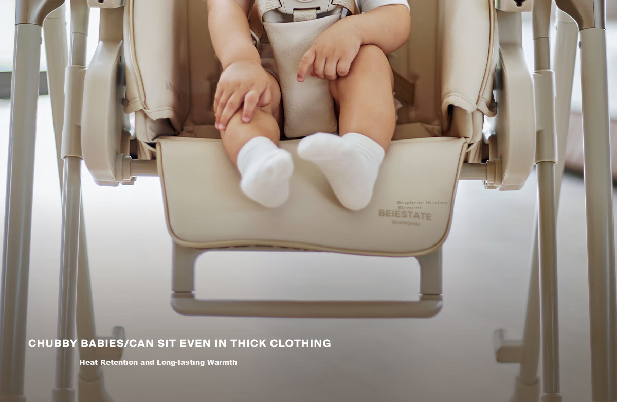Beiyi 2-in-1 Baby High Chair and Rocker Khaki 12