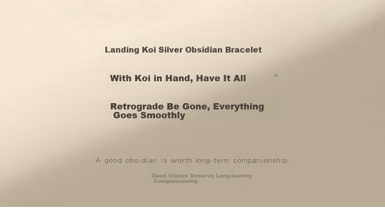 Chinese Jewelry Pure Silver Obsidian Lucky Koi Bracelet Men's High-End Black Obsidian Beaded Bracelet 520 Birthday Gift for Boyfriend and Girlfriend 2