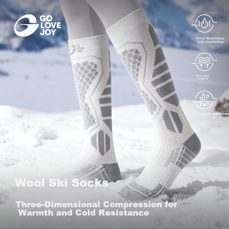 GOLOVEJOY Wool Socks Women Winter Warm Compression Yoga Socks Outdoor Sports Ski Socks Men