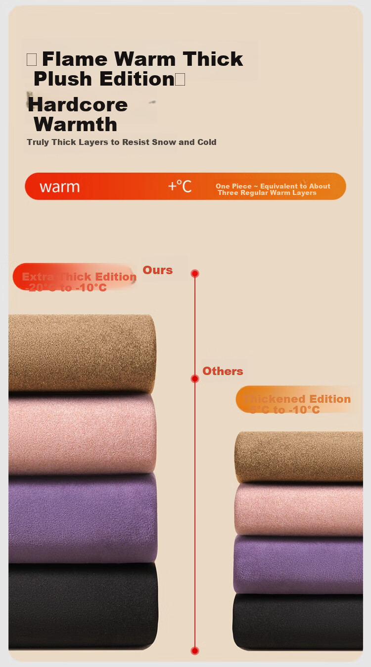 LangSha Women's Thermal Underwear Set, Half Turtleneck, Fleece-Lined, Thickened, Ultra-Soft 10A Antibacterial German Velvet Heat Retaining Autumn Top and Bottom 6