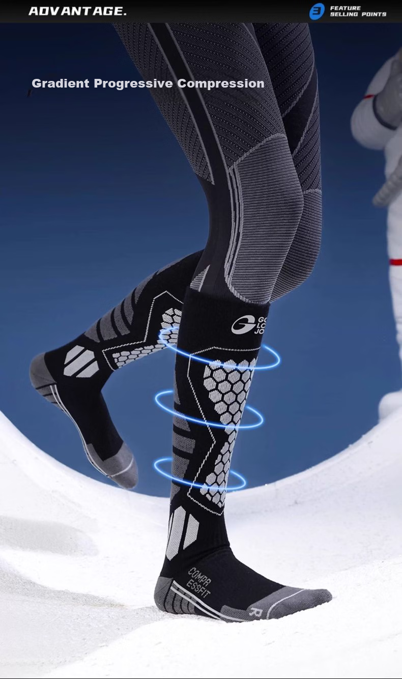 GOLOVEJOY Wool Socks Women Winter Warm Compression Yoga Socks Outdoor Sports Ski Socks Men 6