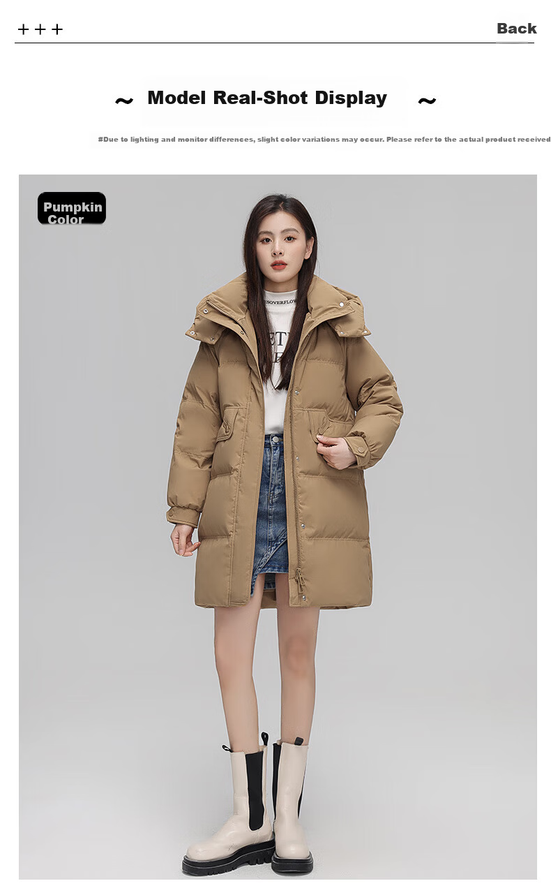 Yalu Women's Mid-Length Down Jacket 2025 Winter New Thickened Cold-Resistant Warm Fashionable Coat 16