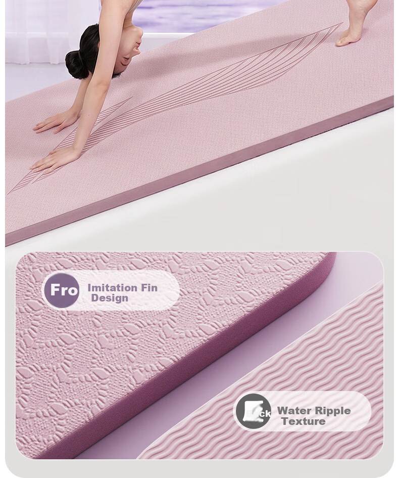 LI-NING Extra Large TPE Yoga Mat Double Size Thickened Wide Non-Slip Shock Absorption Fitness Exercise Mat for Home and Family Use 5