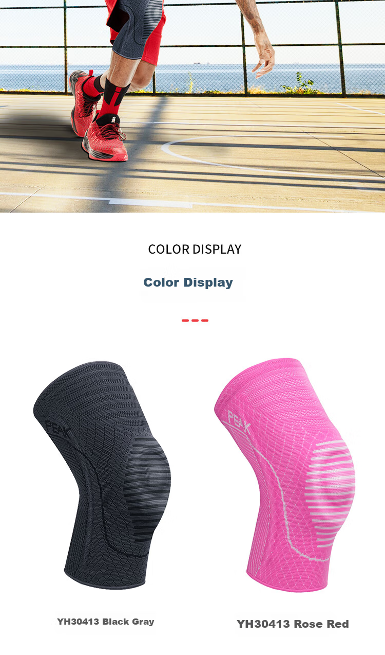Peak Knee Brace Sports Running Basketball Football Badminton Cycling Mountaineering Fitness Patella Strap Men's Protective Gear Pink M 9
