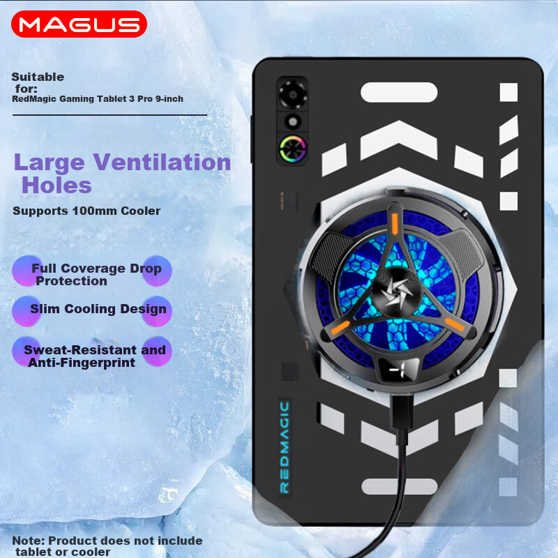 MAGUS Nubia Red Magic 3 Pro Gaming Tablet Case 2025 Edition 9.06-inch Silicone TPU Soft Protective Cooling Shell