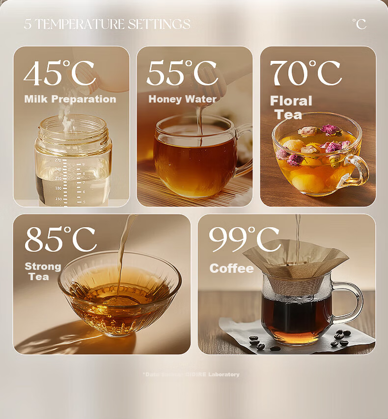 OIDIRE Electric Heating Cup Portable Electric Kettle Thermostatic Insulated Water Cup Small Travel Fast Heating Boiling Cup 400ML ODI-DRB6 7