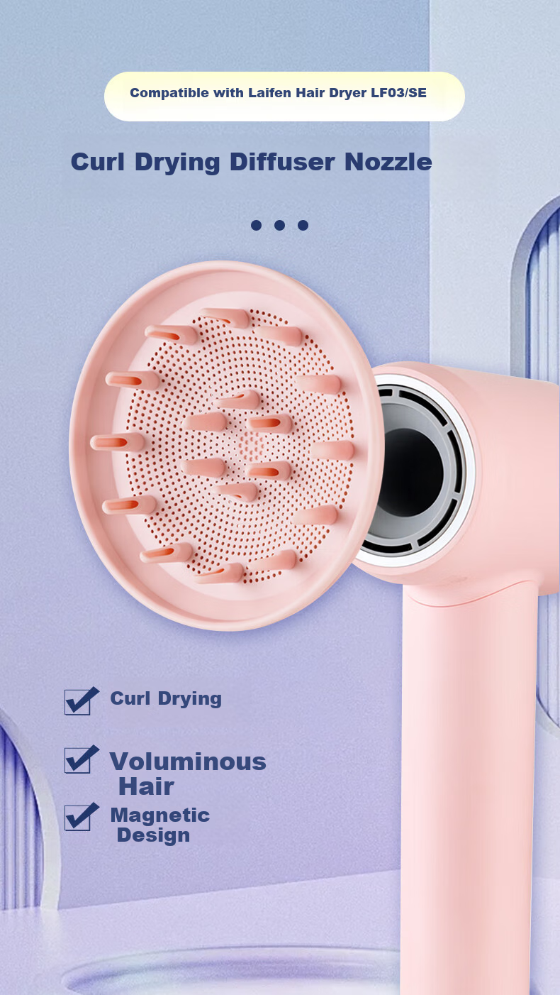 Lelandi Suitable for Dyson Hair Dryer Hood, Anti-Frizz Wind Nozzle, Compatible with Dyson Electric Hair Dryer H01/02/03, Universal Anti-Frizz Wind Nozzle L711 1