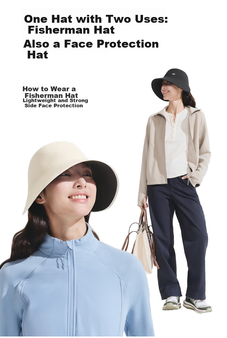 Beneunder Winter Sun Protection Hat with Magnetic Face Mask, Bucket Hat for Men and Women, Black 14