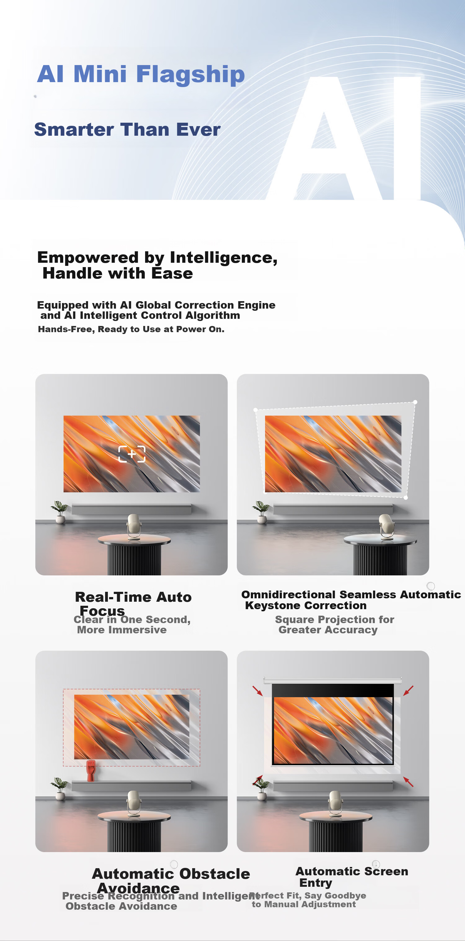 Dangbei Smart2 Projector Home Use HD Portable PTZ Projector Affordable Smart Home Theater National Subsidy (Mijia Connected Atmosphere Speaker) 18