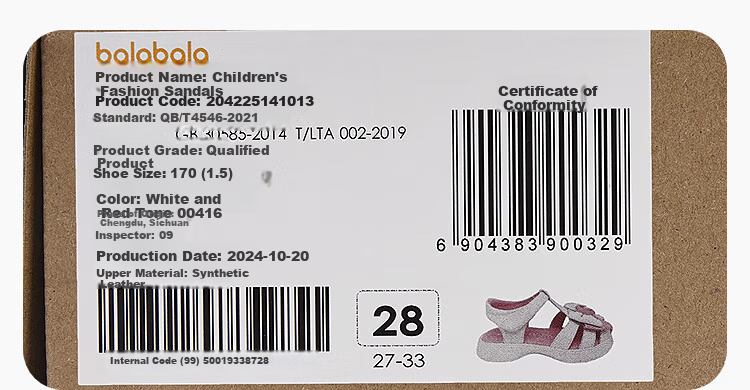 Balabala Girls' Summer Sandals Bowknot Princess Shoes Kuromi IP Mall Edition 6