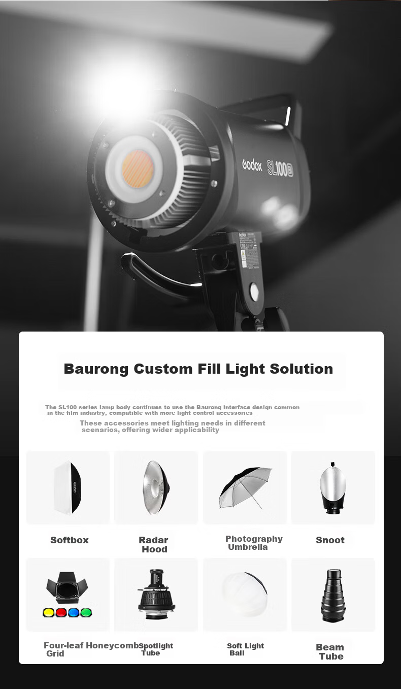 Godox SL100D LED Video Light Continuous Photography Light Soft Fill Light for Live Streaming Portrait Beauty Top Light Film and Television Lighting 10