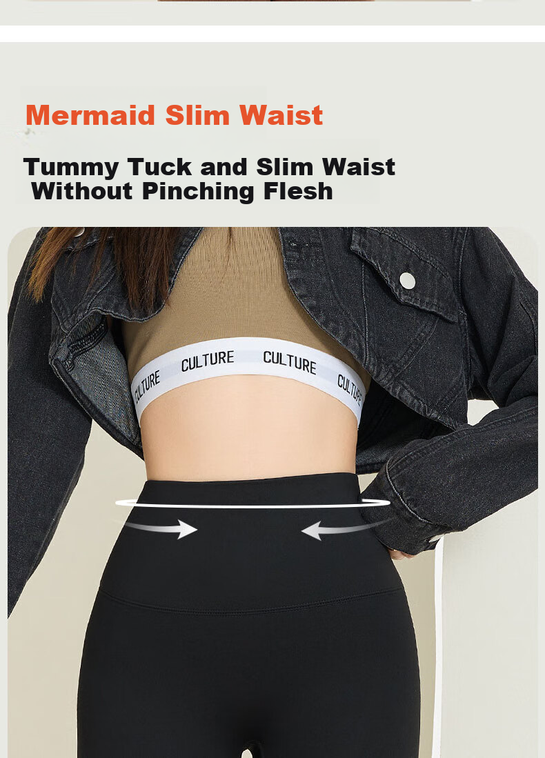 Free Style Women's High Waist Thermal Leggings Autumn Winter Fleece Lined Sharkskin Pants Shaping Tummy Control Hip Lift Knee Protection 7