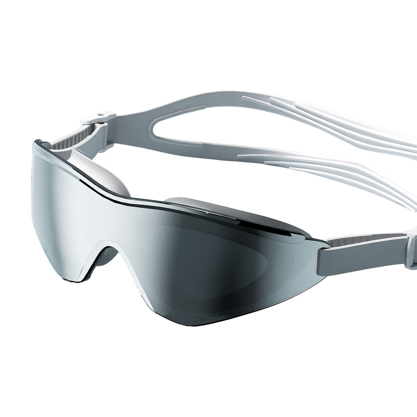 ANTA Water Eye Anti-Fog Prescription Professional Racing Swimming Goggles Large Frame Coated White 600