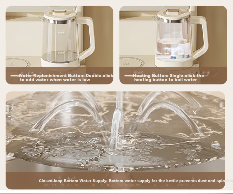 MeiLing Tea Bar Machine for Home Use, Multifunctional All-In Cabinet with Cooling Function, Bottom-Loading, Strontium-Rich Mineralized Bottom, Water Supply from Top, Intelligent Constant Temperature Water Dispenser MY-DAN7001B [Mobile Phone Remote Control] 9