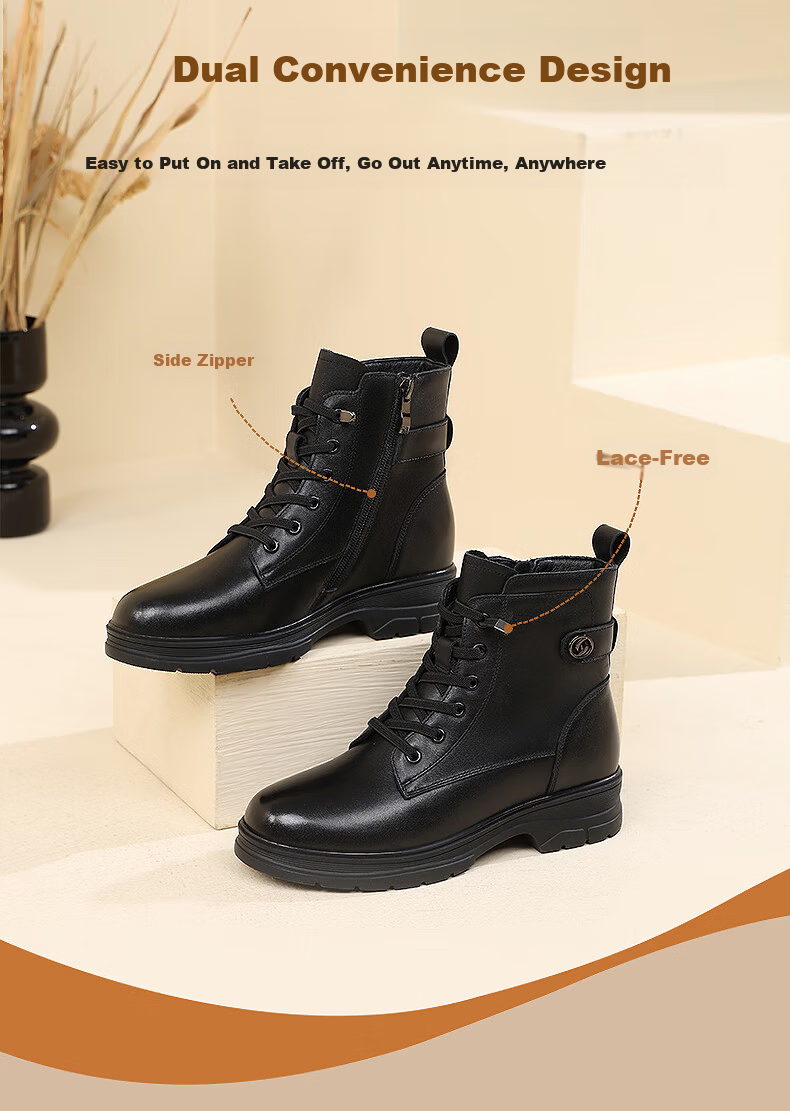 Red Dragonfly High-Top 6-Eyelet Martin Boots Women Fleece-Lined Warm Cotton Short Punk Style Leather Boots WTC434041H 10