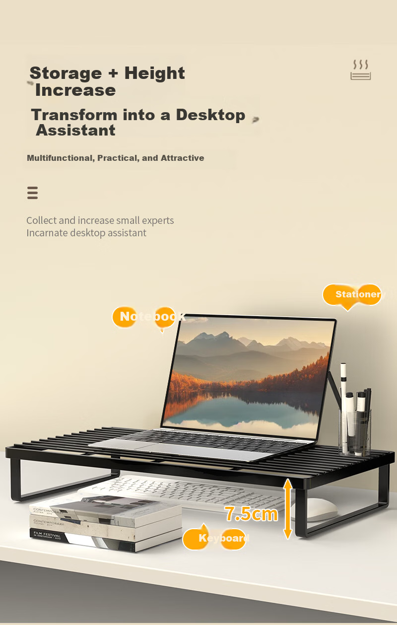 Jiangwutong Laptop Stand, Barbecue Grill, Gaming Laptop Cooler, Desktop Vertical Suspended Bracket, Height-Increasing Stand, Suitable for 18-Inch Apple And Lenovo Legion Raising Models 8
