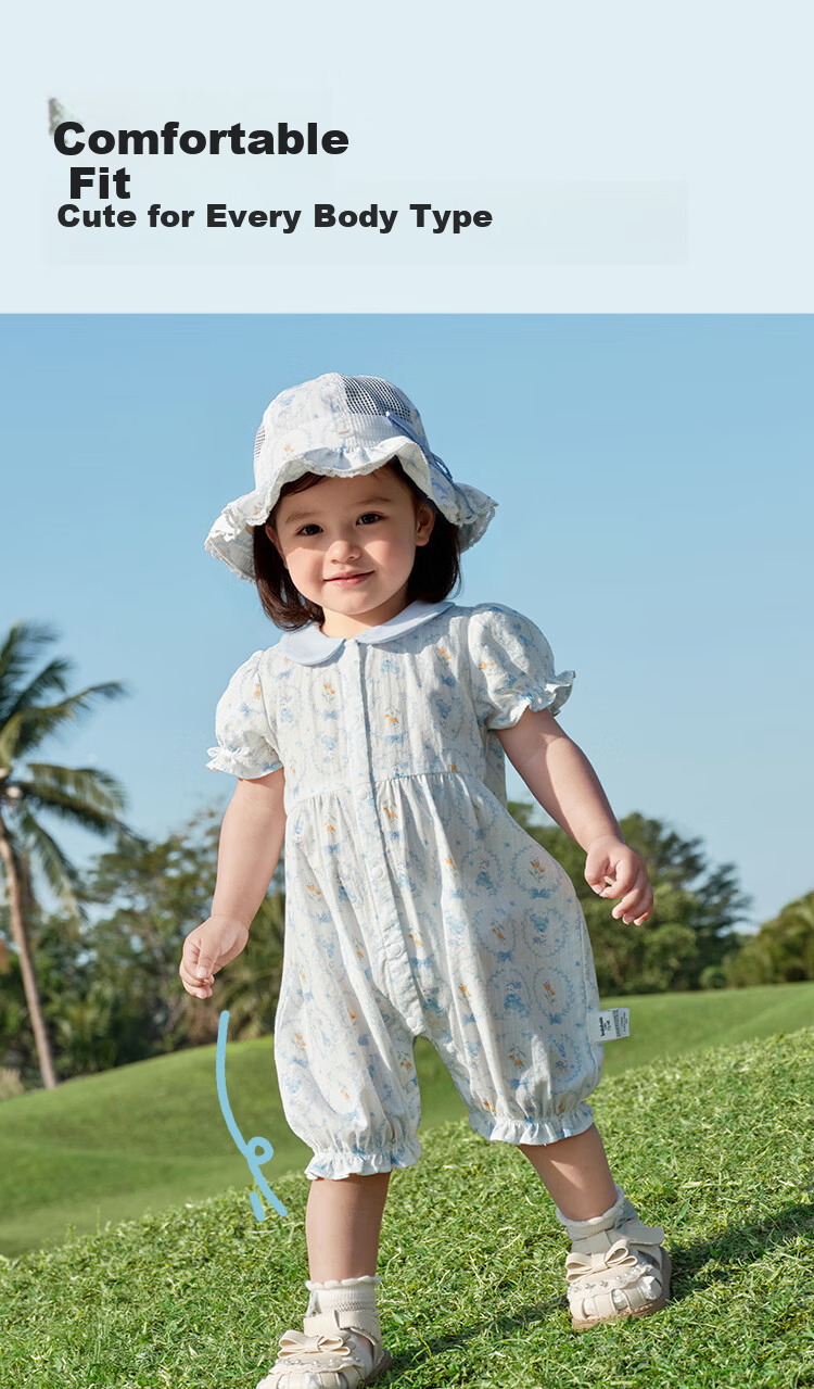 Balabala【balaOne】Baby Romper Infant Jumpsuit Girls 2026 Delicate Sweet Cute 3