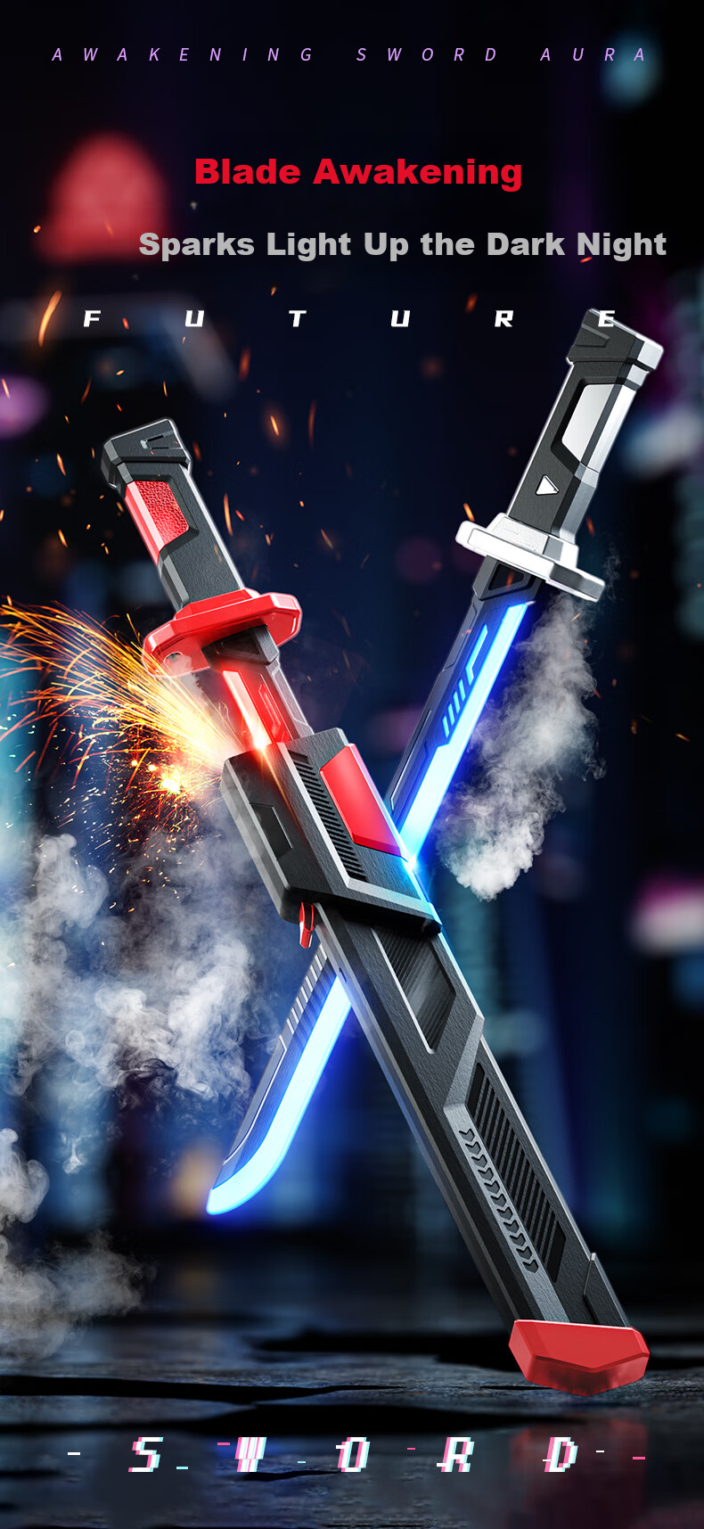 Osage Kids Toy Interstellar Spark Light Saber Black Tech Laser Sword for Boys Ages 6-10 Children's Day Gift 1