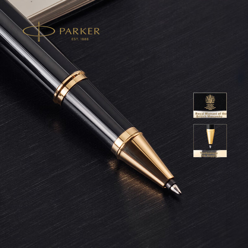 PARKER IM Black Pearl Gold Trim Ballpoint Pen - Signature Pen Business Office Writing Gift Birthday Present (520 Gift)