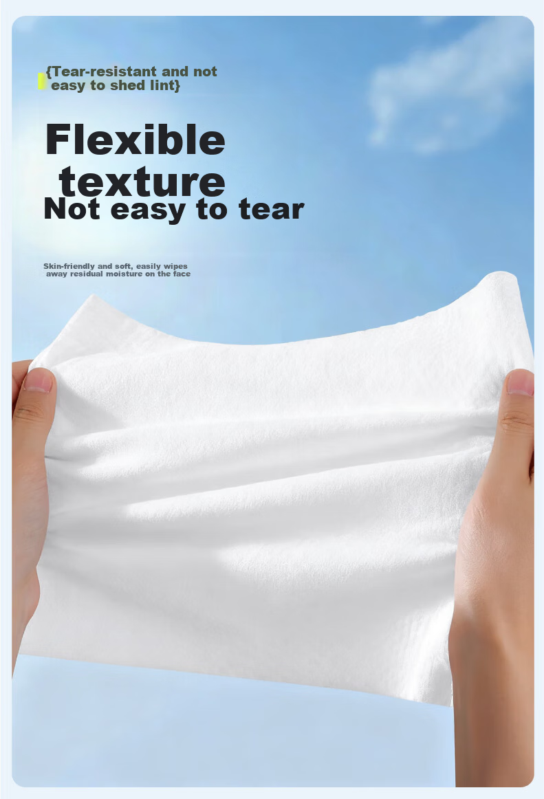 Beianshi Disposable Pure Cotton Facial Wipes Large Size Large Capacity Small Portable Pack Cotton Soft Towels 80 Sheets/Pack * 3 5
