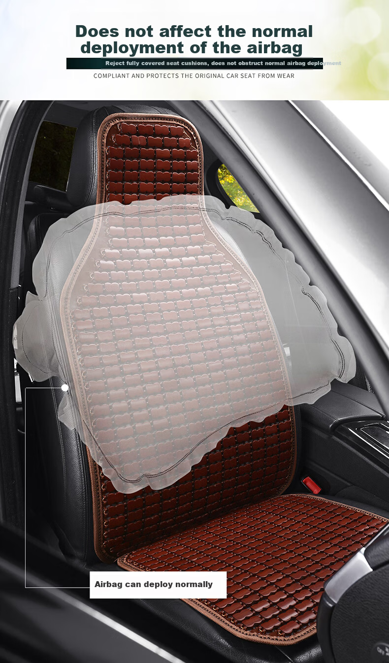 GREAT LIFE Car Seat Cushion Summer Cooling Bamboo Mat Truck Seat Pad Bamboo Cooling Seat Car Ice Silk Ventilated Breathable Summer Mat 9