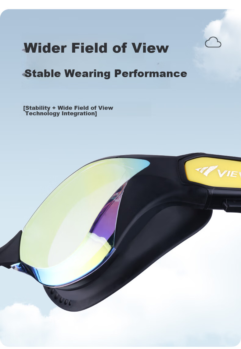 View Racing Swim Goggles Cobra Comfortable Large Frame HD Anti-Fog Outdoor Anti-Glare Imported V2000ASA C/AM 2