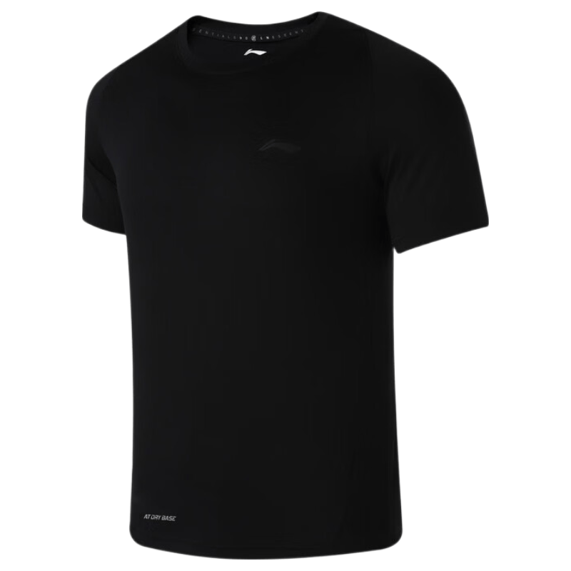 LI-NING Men's Quick-Dry T-Shirt, Cool Moisture-Wicking Breathable Short Sleeve, Summer Fitness Training Crew Neck Casual Tee