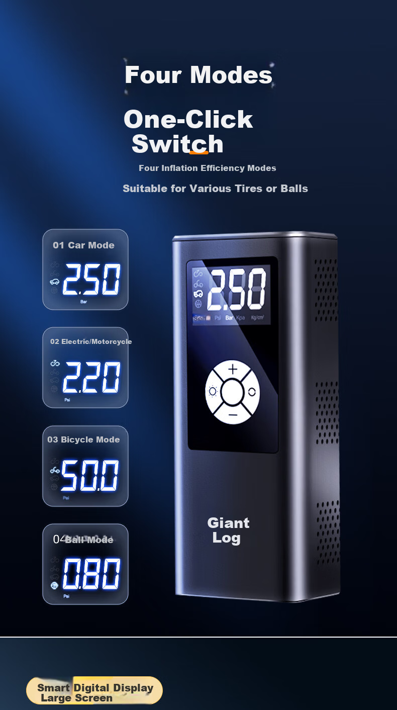 Jumu 12V Wired Portable Car Tire Inflator Electric Air Pump Multifunctional Air Compressor 11